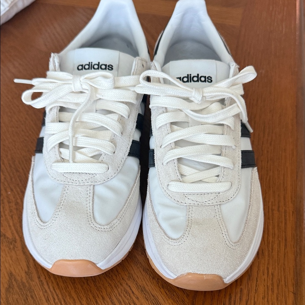 Adidas White and Black Casual Sneakers